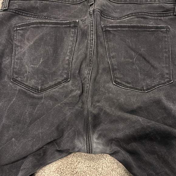 GAP High Waisted True Skinny Distressed Black Acid Wash Jeans Sz 32R - Picture 7 of 8